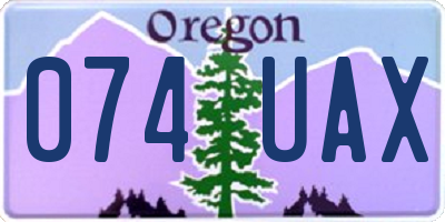 OR license plate 074UAX
