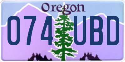 OR license plate 074UBD