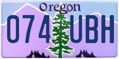 OR license plate 074UBH