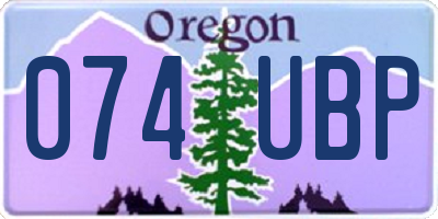 OR license plate 074UBP