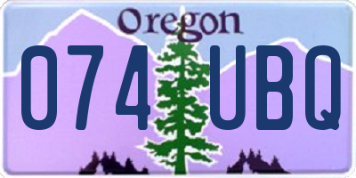 OR license plate 074UBQ