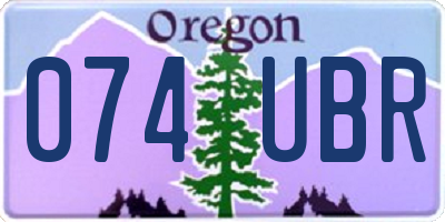 OR license plate 074UBR