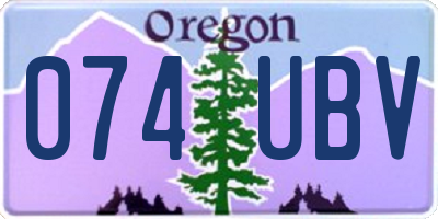 OR license plate 074UBV