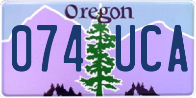 OR license plate 074UCA
