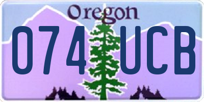 OR license plate 074UCB