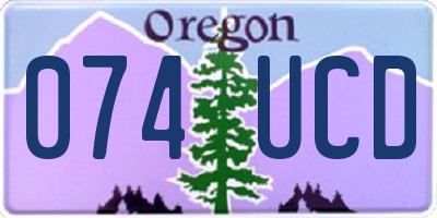 OR license plate 074UCD