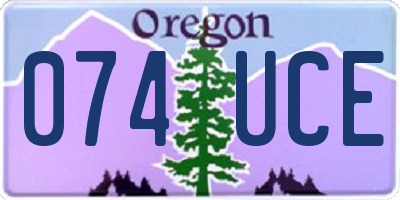OR license plate 074UCE