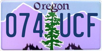 OR license plate 074UCF
