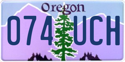 OR license plate 074UCH