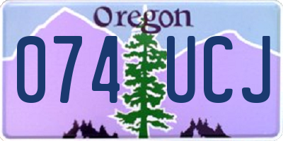 OR license plate 074UCJ