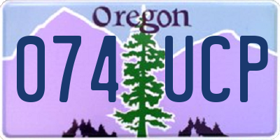 OR license plate 074UCP