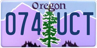 OR license plate 074UCT