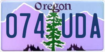 OR license plate 074UDA
