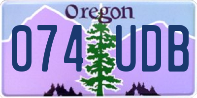 OR license plate 074UDB