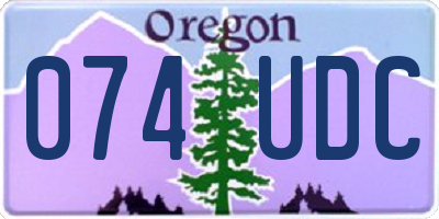 OR license plate 074UDC