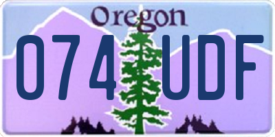 OR license plate 074UDF