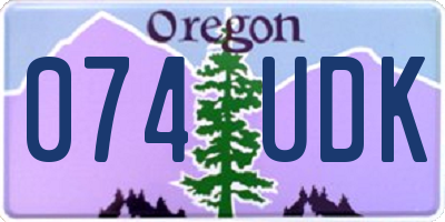 OR license plate 074UDK