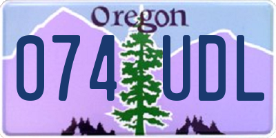 OR license plate 074UDL