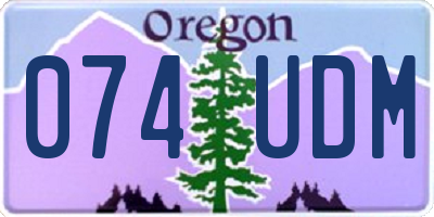 OR license plate 074UDM