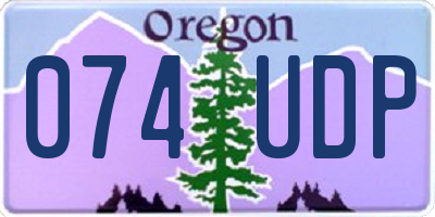 OR license plate 074UDP