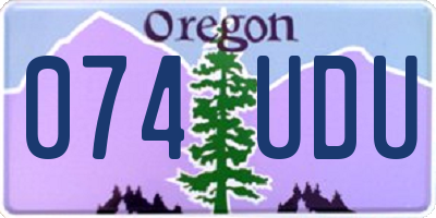 OR license plate 074UDU
