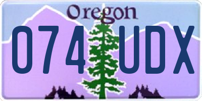 OR license plate 074UDX