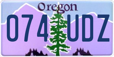 OR license plate 074UDZ