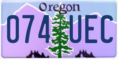 OR license plate 074UEC