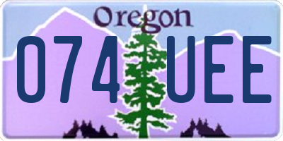 OR license plate 074UEE
