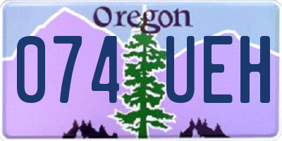 OR license plate 074UEH