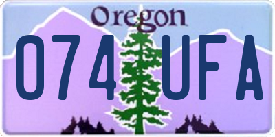 OR license plate 074UFA