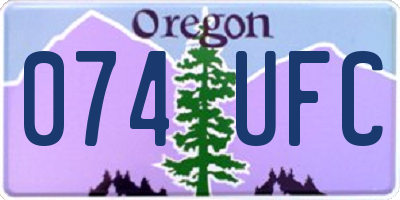 OR license plate 074UFC