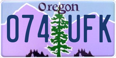 OR license plate 074UFK