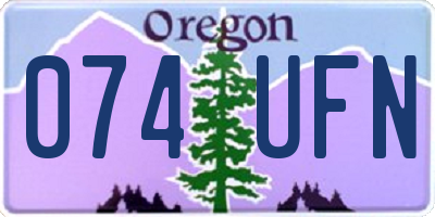 OR license plate 074UFN