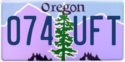 OR license plate 074UFT