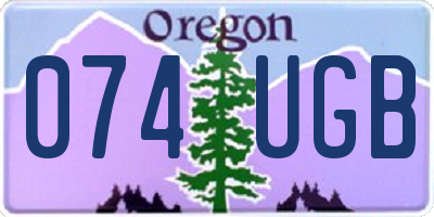 OR license plate 074UGB