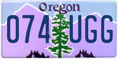 OR license plate 074UGG