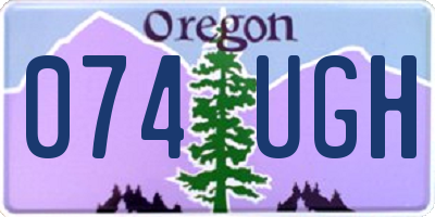 OR license plate 074UGH
