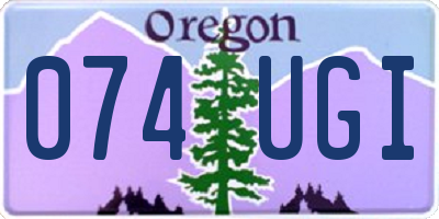 OR license plate 074UGI