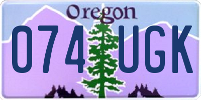 OR license plate 074UGK