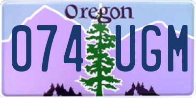 OR license plate 074UGM