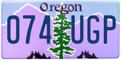 OR license plate 074UGP