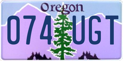 OR license plate 074UGT