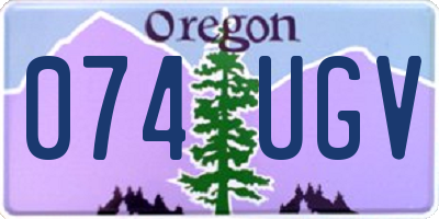 OR license plate 074UGV