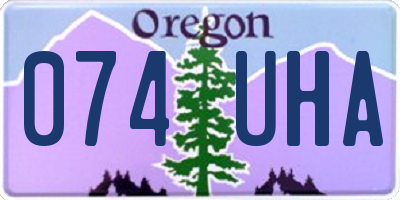 OR license plate 074UHA