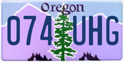 OR license plate 074UHG