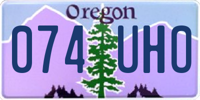 OR license plate 074UHO