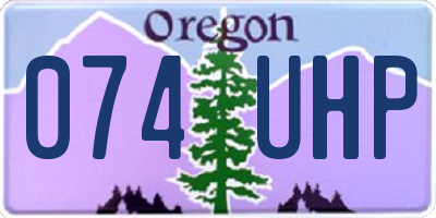 OR license plate 074UHP