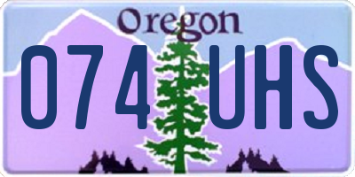 OR license plate 074UHS