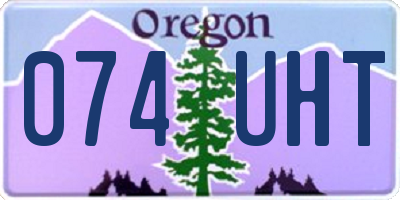 OR license plate 074UHT
